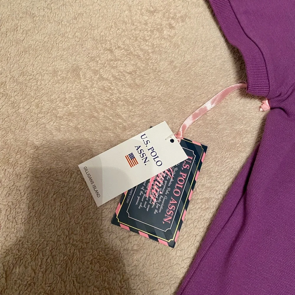 U.S. Polo Assn. Purple classic polo t-shirt, medium, NWT - Picture 3 of 6